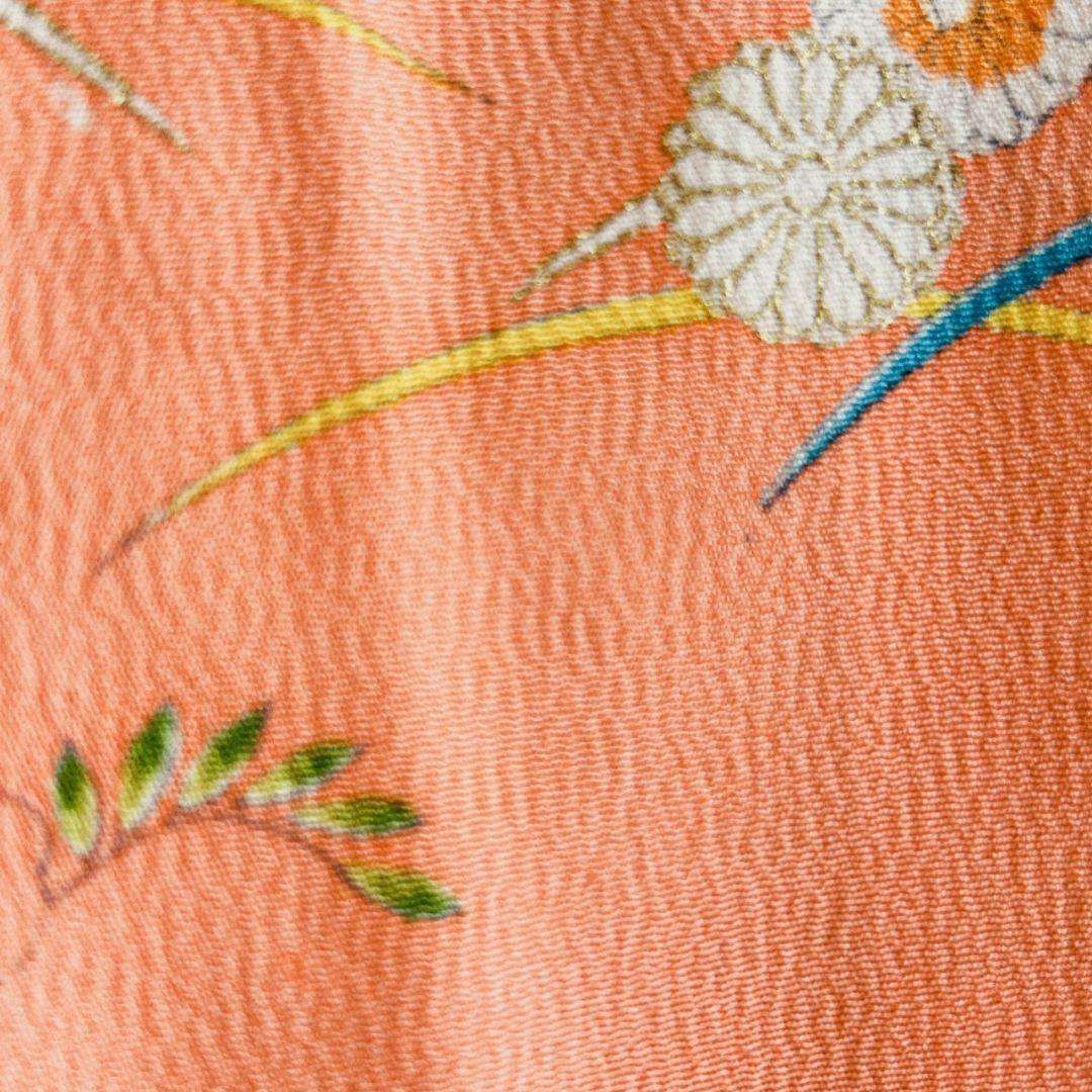 【昭和レトロ】七五三　7歳女の子　セット　小袖　サーモンピンク　5758