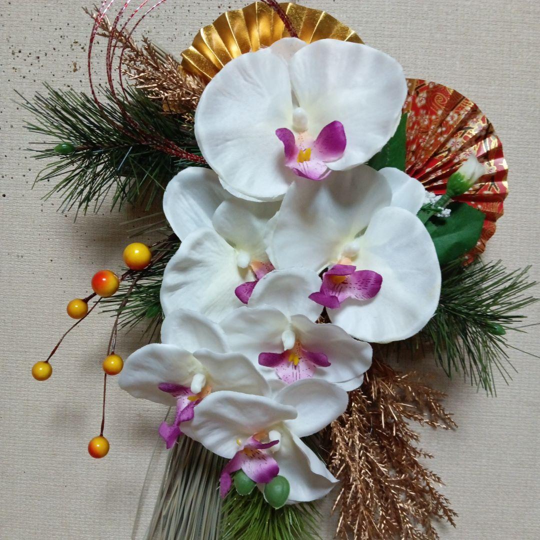 しめ縄リース　胡蝶蘭