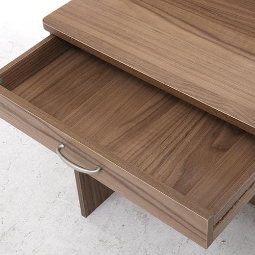 《新品・送料無料》メルル ドレッサー(三面鏡) スツール付き ブラウン 木目調