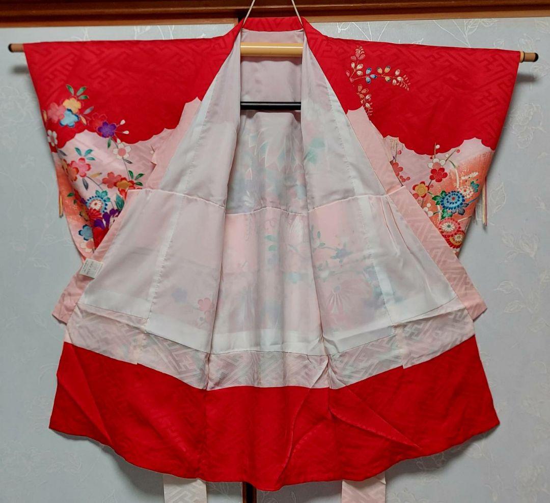 NA101アンティーク子供着物正絹七五三お宮参り着丈74センチ裄丈41センチ