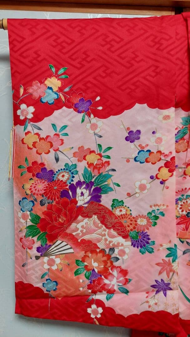 NA101アンティーク子供着物正絹七五三お宮参り着丈74センチ裄丈41センチ