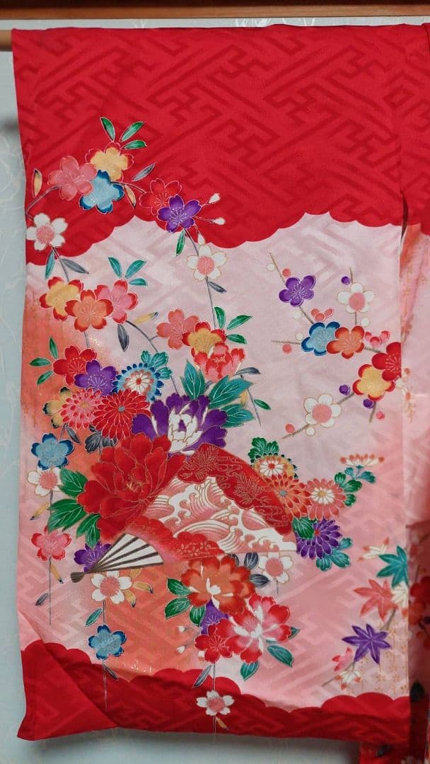 NA101アンティーク子供着物正絹七五三お宮参り着丈74センチ裄丈41センチ