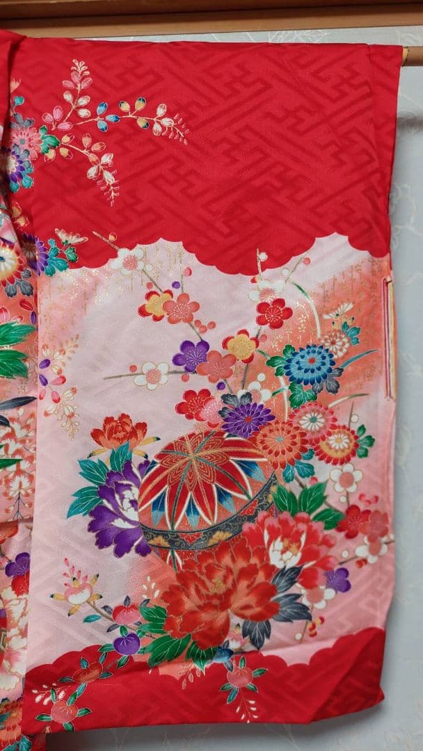 NA101アンティーク子供着物正絹七五三お宮参り着丈74センチ裄丈41センチ