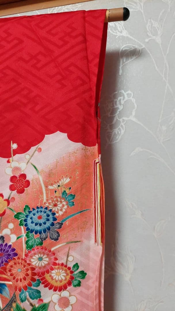 NA101アンティーク子供着物正絹七五三お宮参り着丈74センチ裄丈41センチ