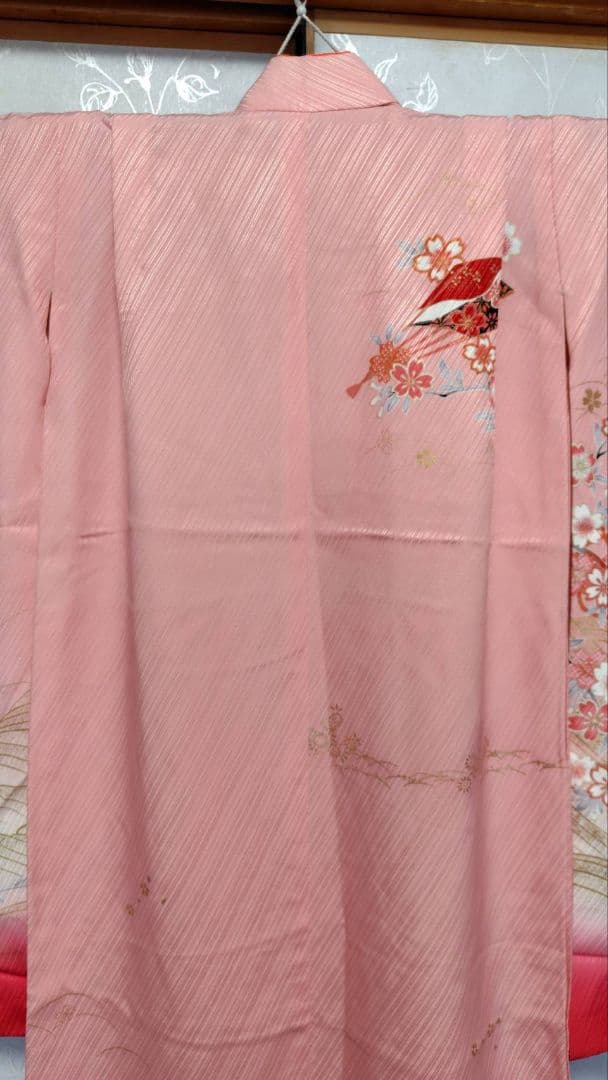 RK545子供着物着丈136センチ裄丈51センチ7歳前後用重ね襟付き正絹