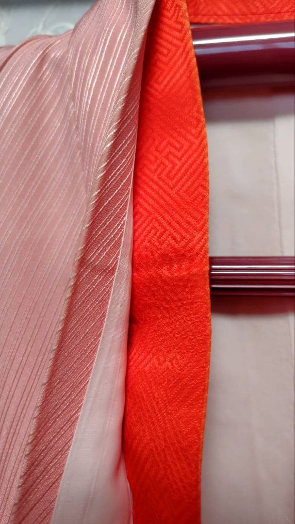 RK545子供着物着丈136センチ裄丈51センチ7歳前後用重ね襟付き正絹