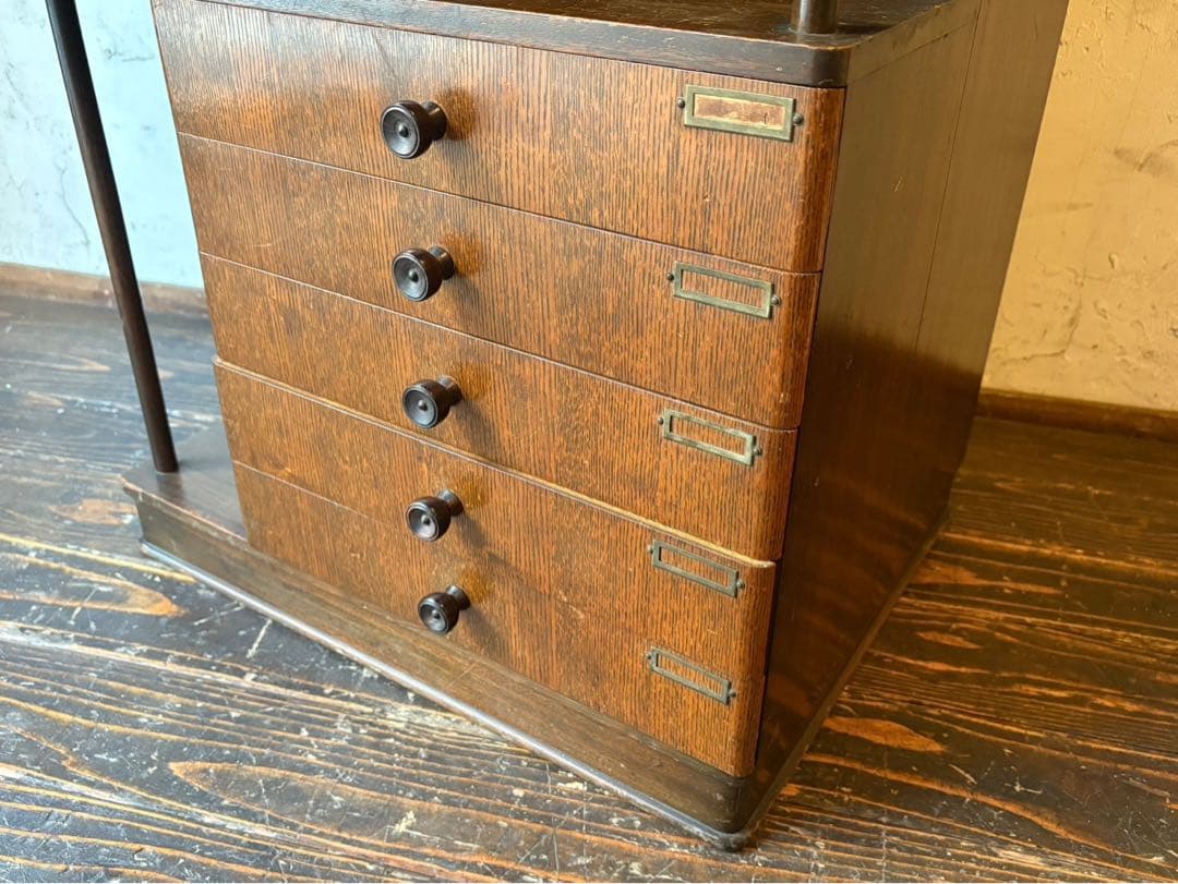 専用＊希少違い棚 小引き出し レコードチェスト キャビネット 昭和レトロ 当時物