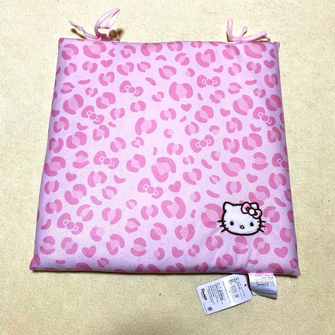 ハローキティ アベイル ヒョウ柄 シートクッション 座布団 50周年 平成