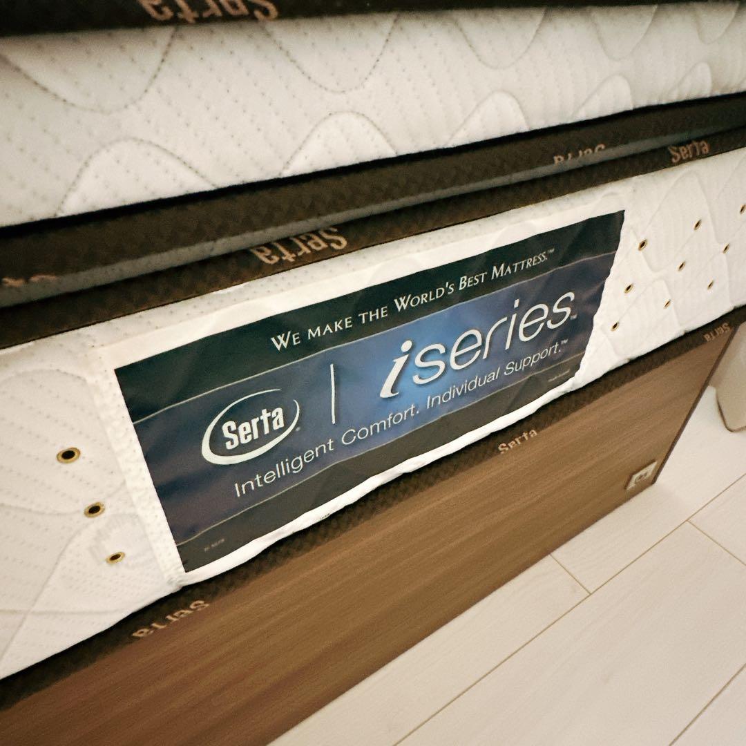 定価34万→9万　サータ（Serta）マットレス：シングルベッド　セット
