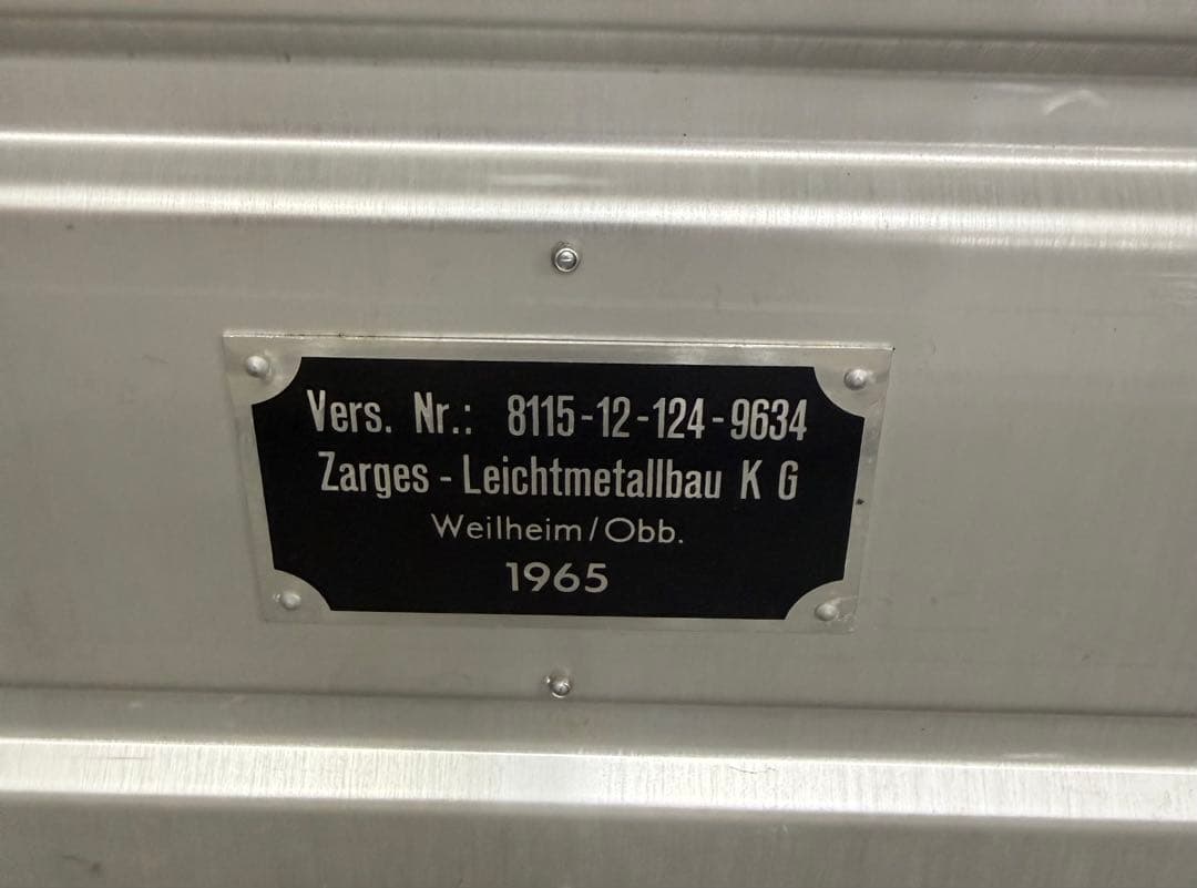 1965 ミリタリー ステンシル ツァーゲス アルミコンテナ zarges