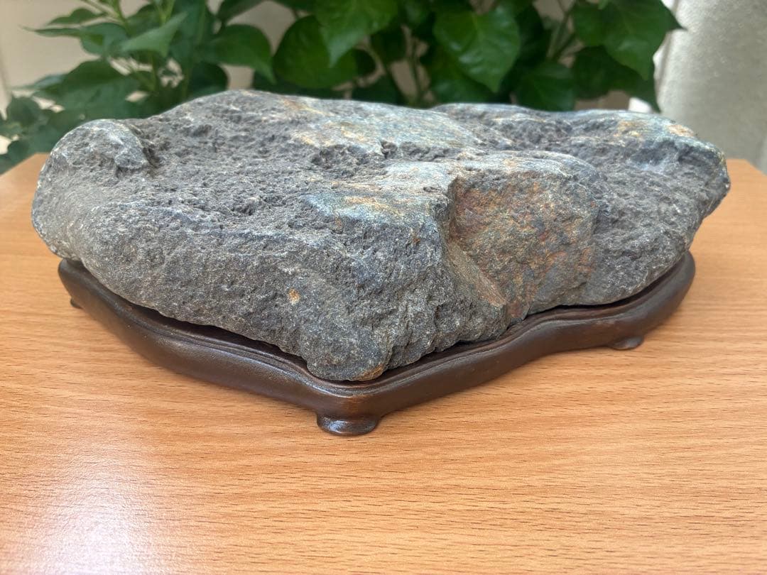 【景色石】天然石 水石 観賞石 台座付き