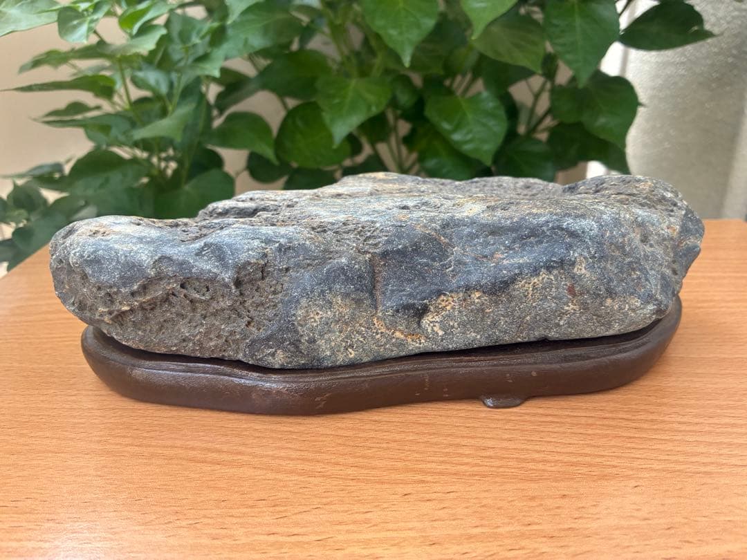 【景色石】天然石 水石 観賞石 台座付き