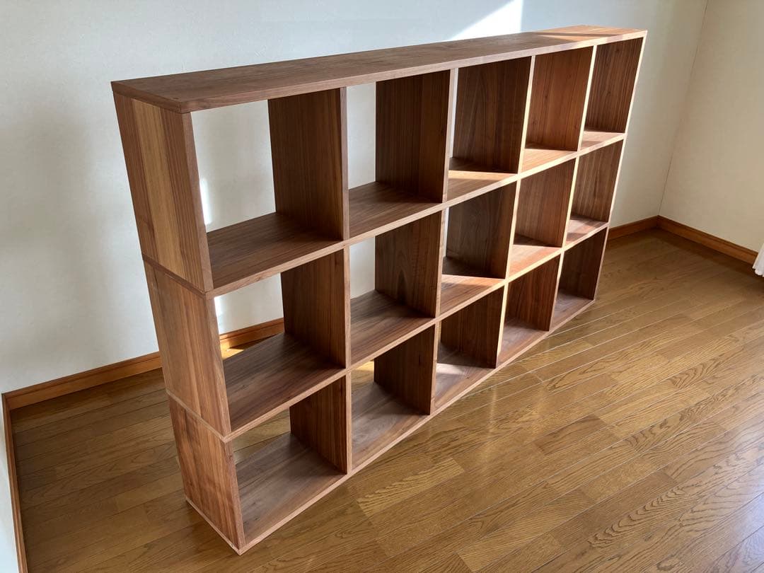無印良品 スタッキングシェルフセット 5×3 ウォールナット 本棚 間仕切り
