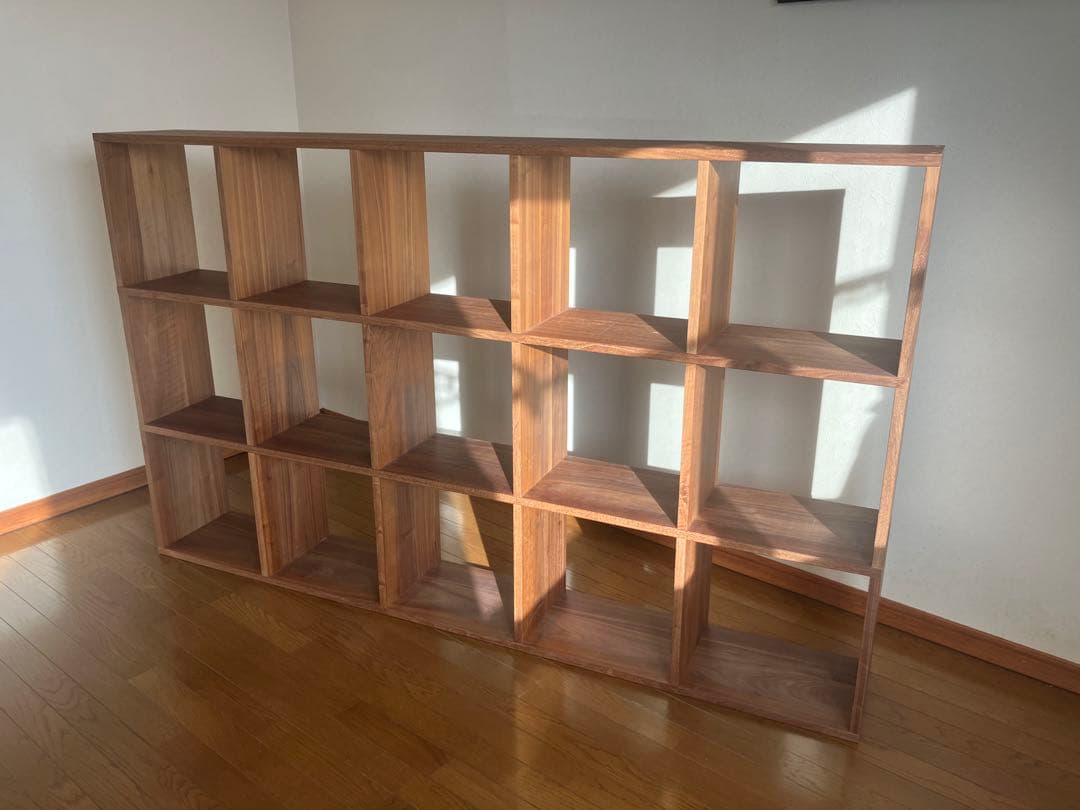 無印良品 スタッキングシェルフセット 5×3 ウォールナット 本棚 間仕切り