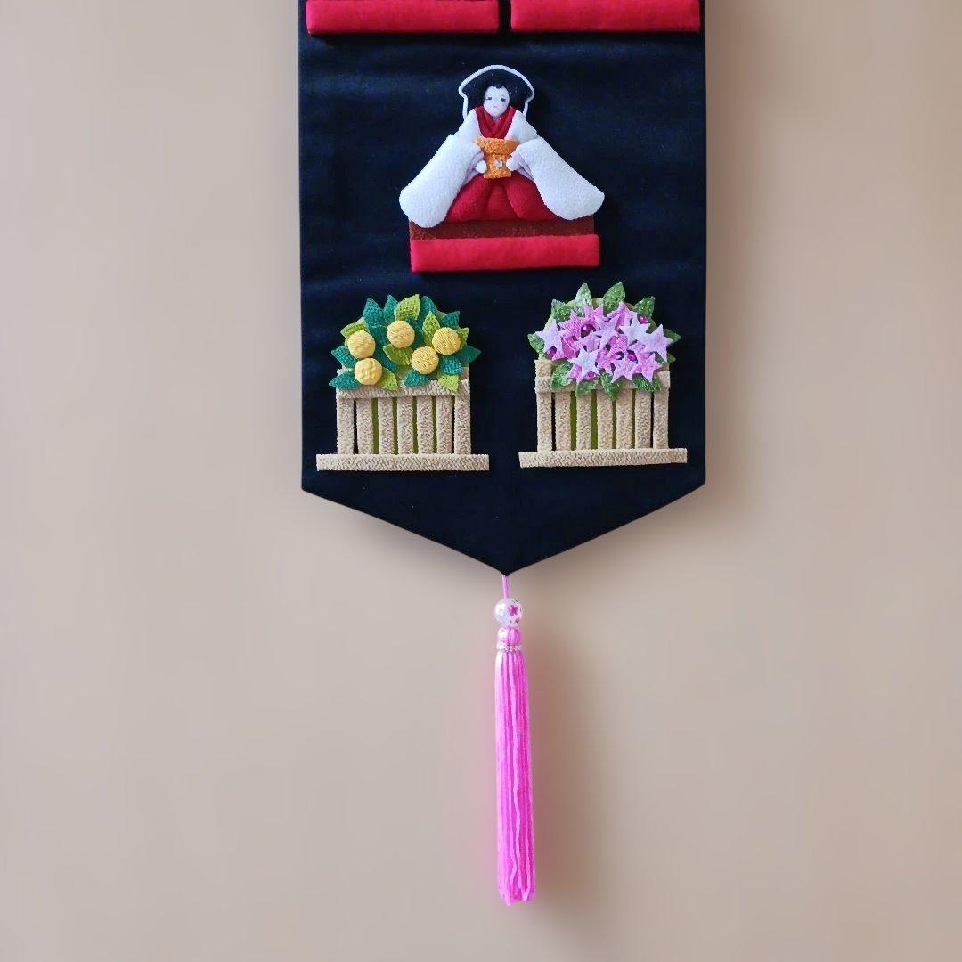 《游花様ご予約》★ひなまつりタペストリー★ちりめん細工