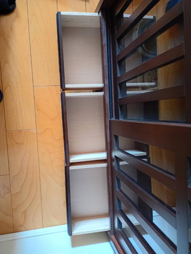 木製食器棚 ダークブラウン 5段