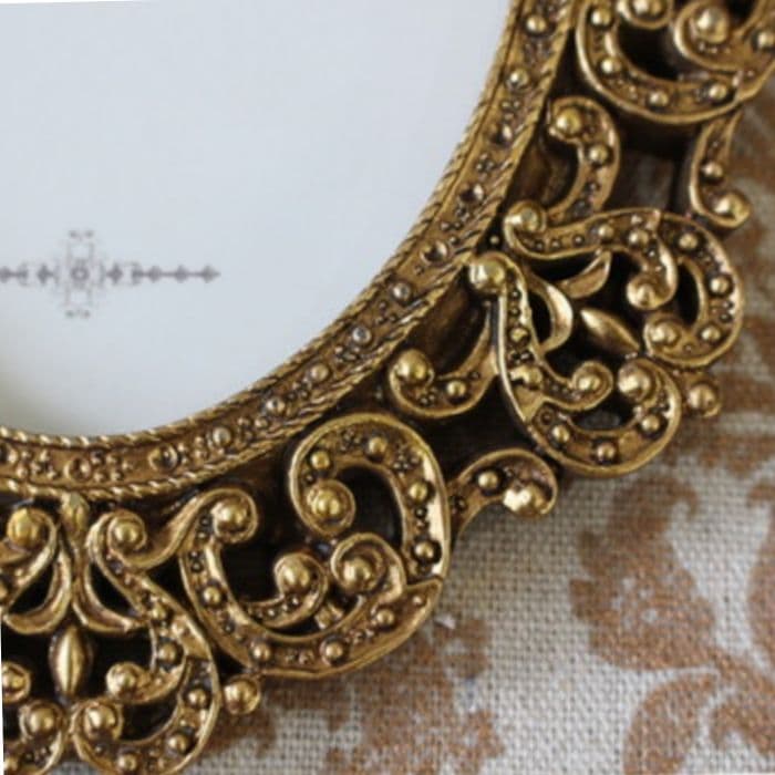 輸入雑貨　クラッシックゴールド　フランス　『壁掛けフォトフレーム』　アンティーク