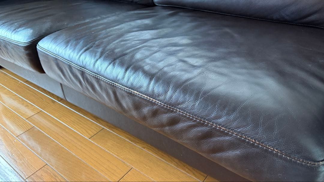 【美品】BoConcept 黒本革　モダンソファ I.D.V.2 ボーコンセプト