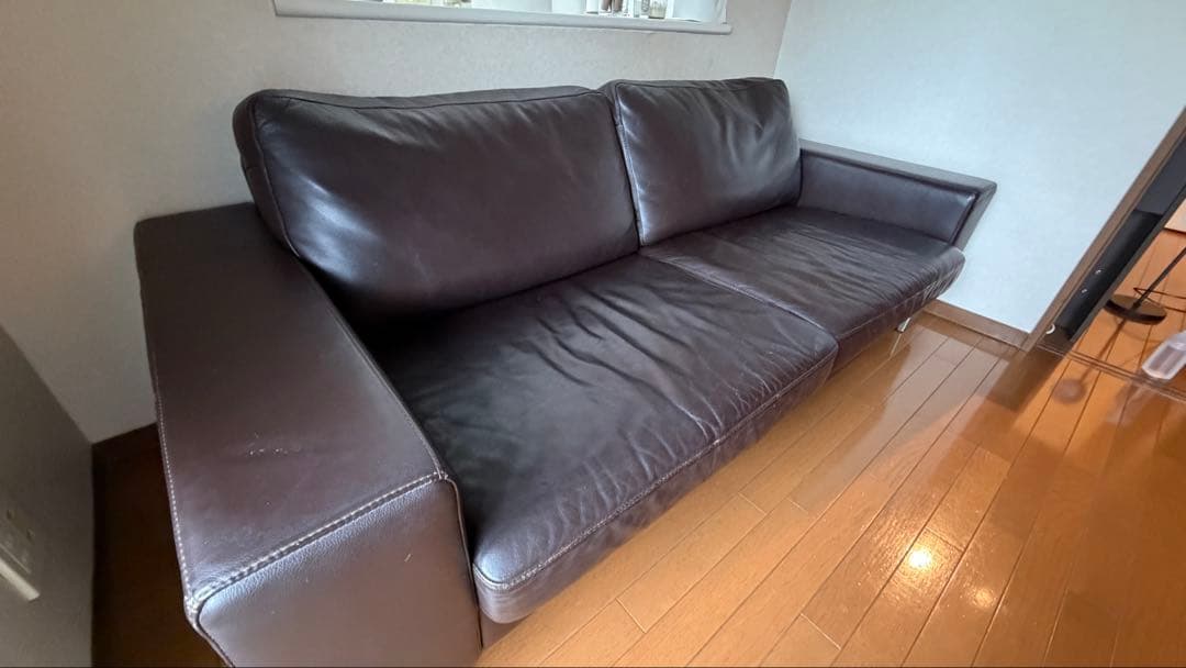 【美品】BoConcept 黒本革　モダンソファ I.D.V.2 ボーコンセプト