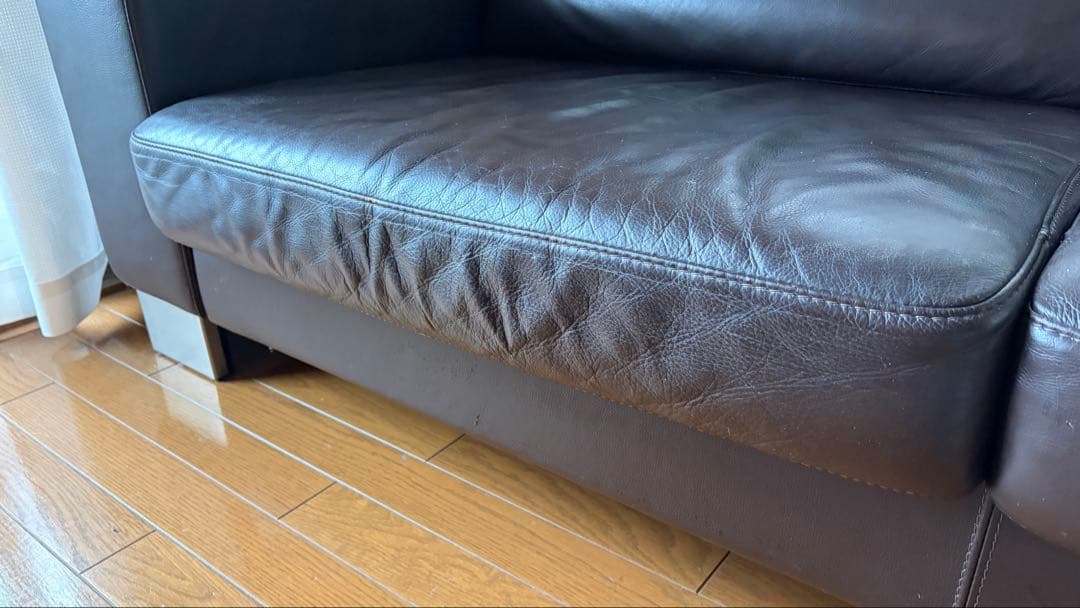 【美品】BoConcept 黒本革　モダンソファ I.D.V.2 ボーコンセプト