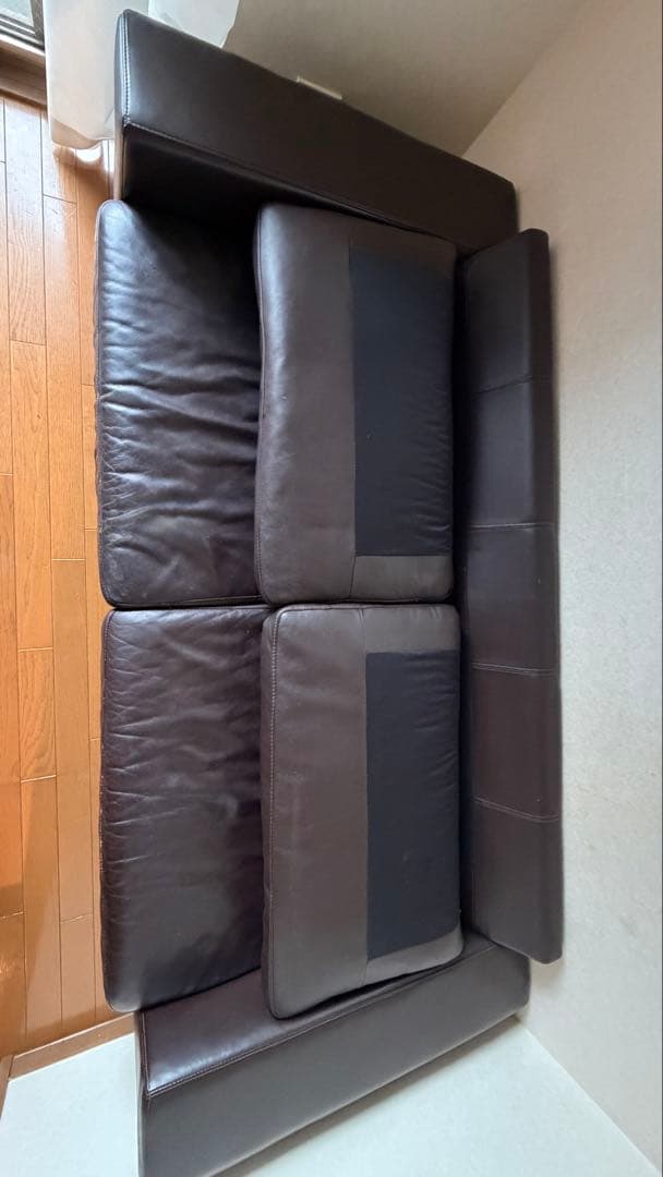 【美品】BoConcept 黒本革　モダンソファ I.D.V.2 ボーコンセプト