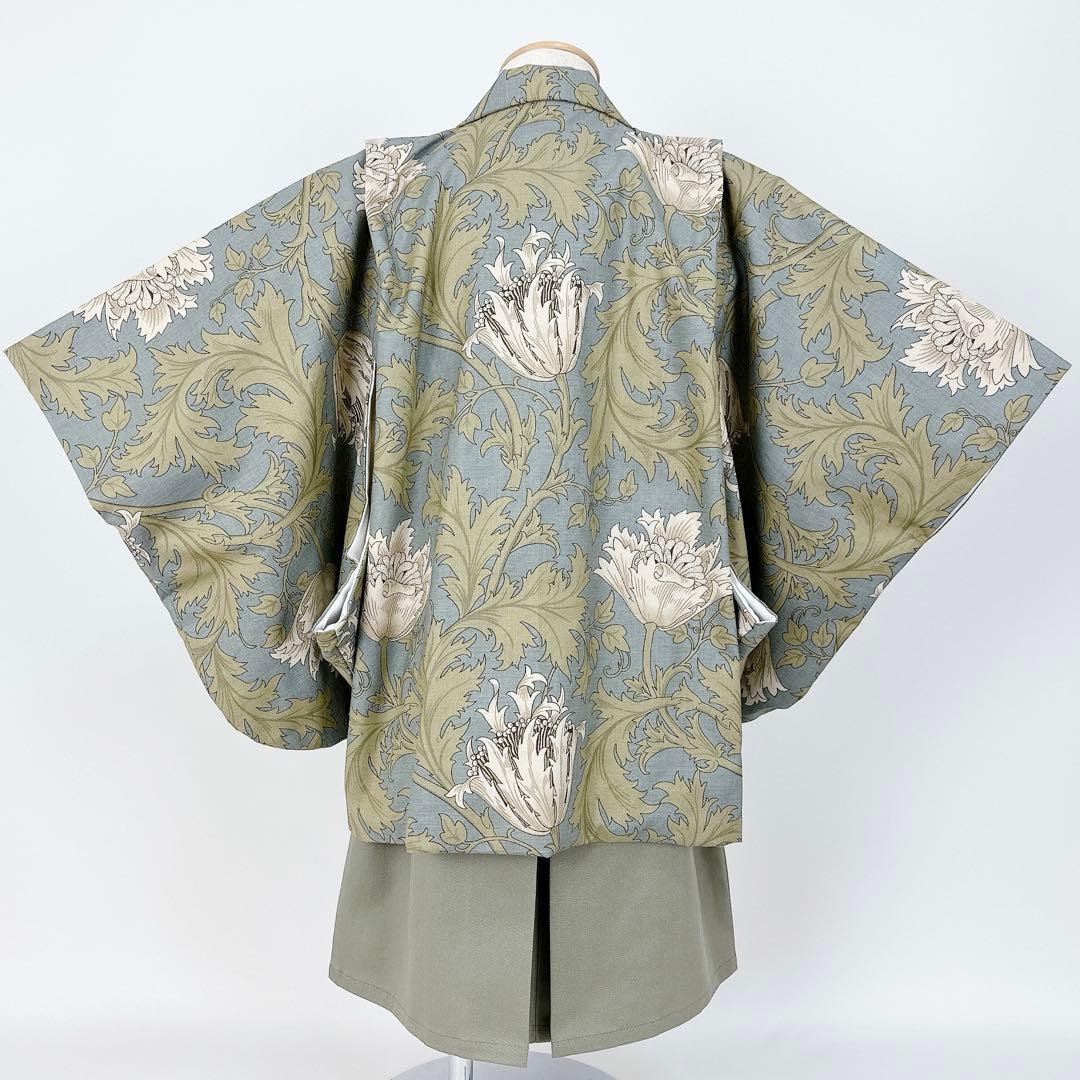 ［アネモネC］3歳 七五三 ꕤ 羽織袴5点セット ウィリアムモリス