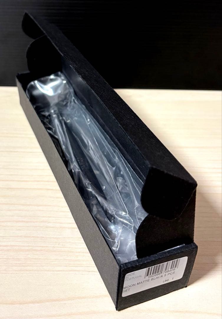 Cutipol ムーン マットブラック カトラリー5点 未使用保管品