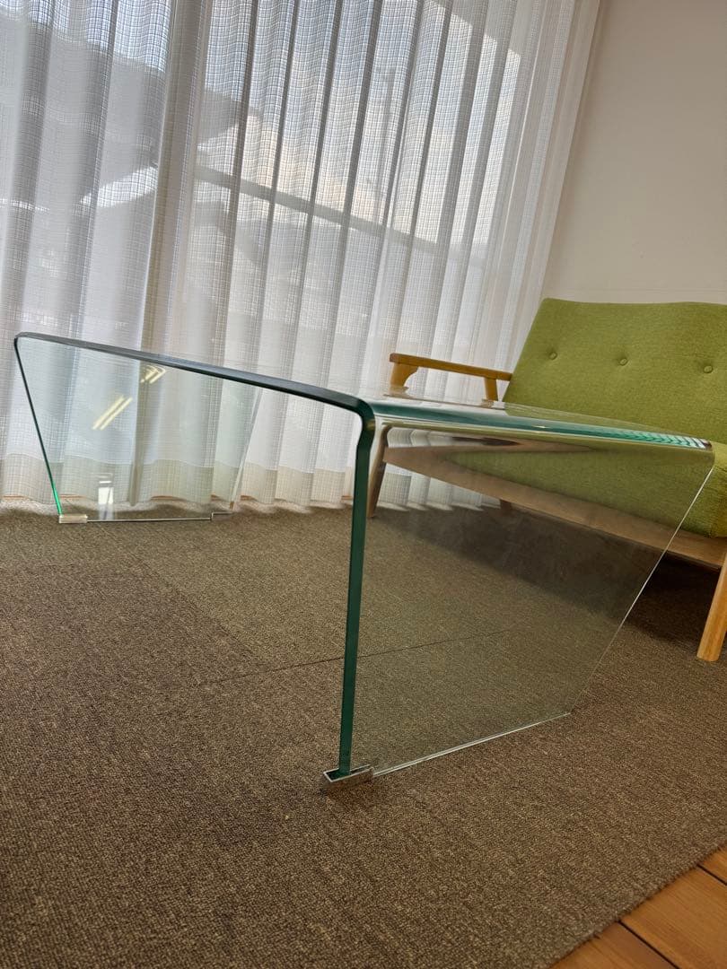 【直接取引のみ】 ガラステーブル テーブル ガラス 透明テーブル ローテーブル