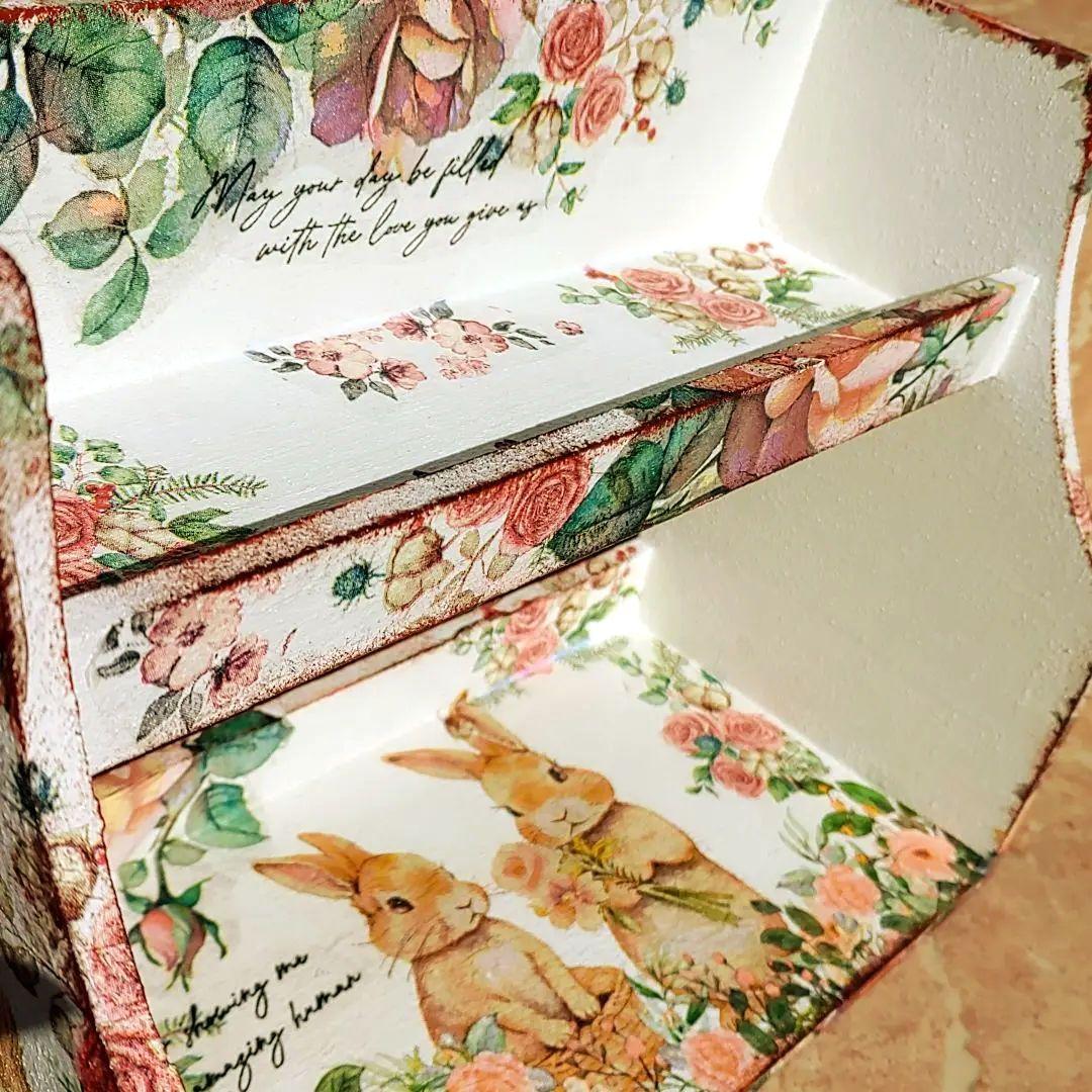 sale デコパージュ雑貨.。.:*♡ 木製ラック うさぎさん - メルカリ