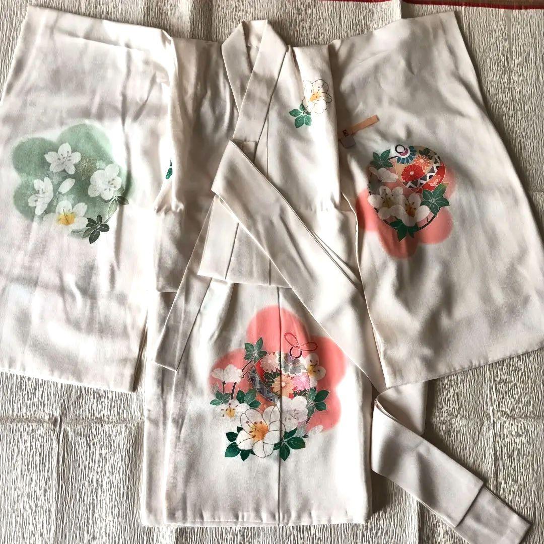 お値下げ⚠️七五三　3歳　友禅　被布コート　着物　長襦袢　クリーニング済美品
