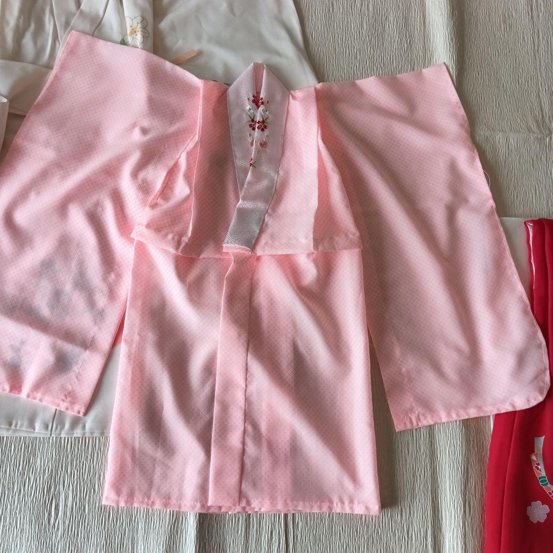 お値下げ⚠️七五三　3歳　友禅　被布コート　着物　長襦袢　クリーニング済美品