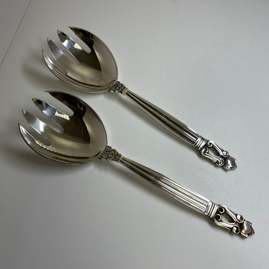 ジョージジェンセン　エコーンサラダフォーク2本180g 東Y7-0917⭐︎2F