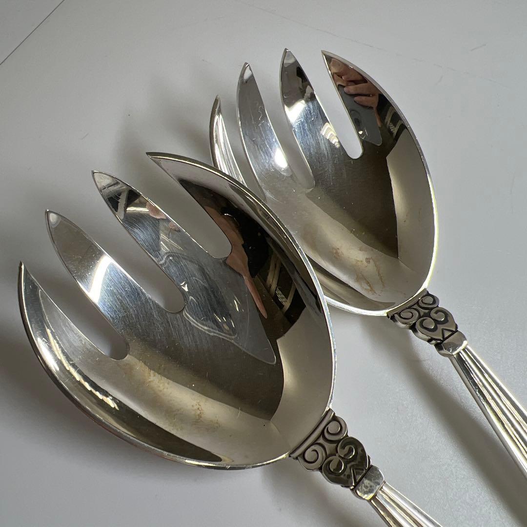 ジョージジェンセン　エコーンサラダフォーク2本180g 東Y7-0917⭐︎2F