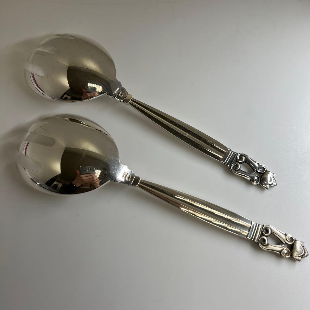 ジョージジェンセン　エコーンサラダフォーク2本180g 東Y7-0917⭐︎2F