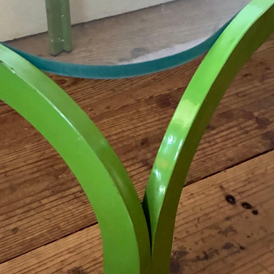 80’s-90’s ヴィンテージレトロ ガラステーブル