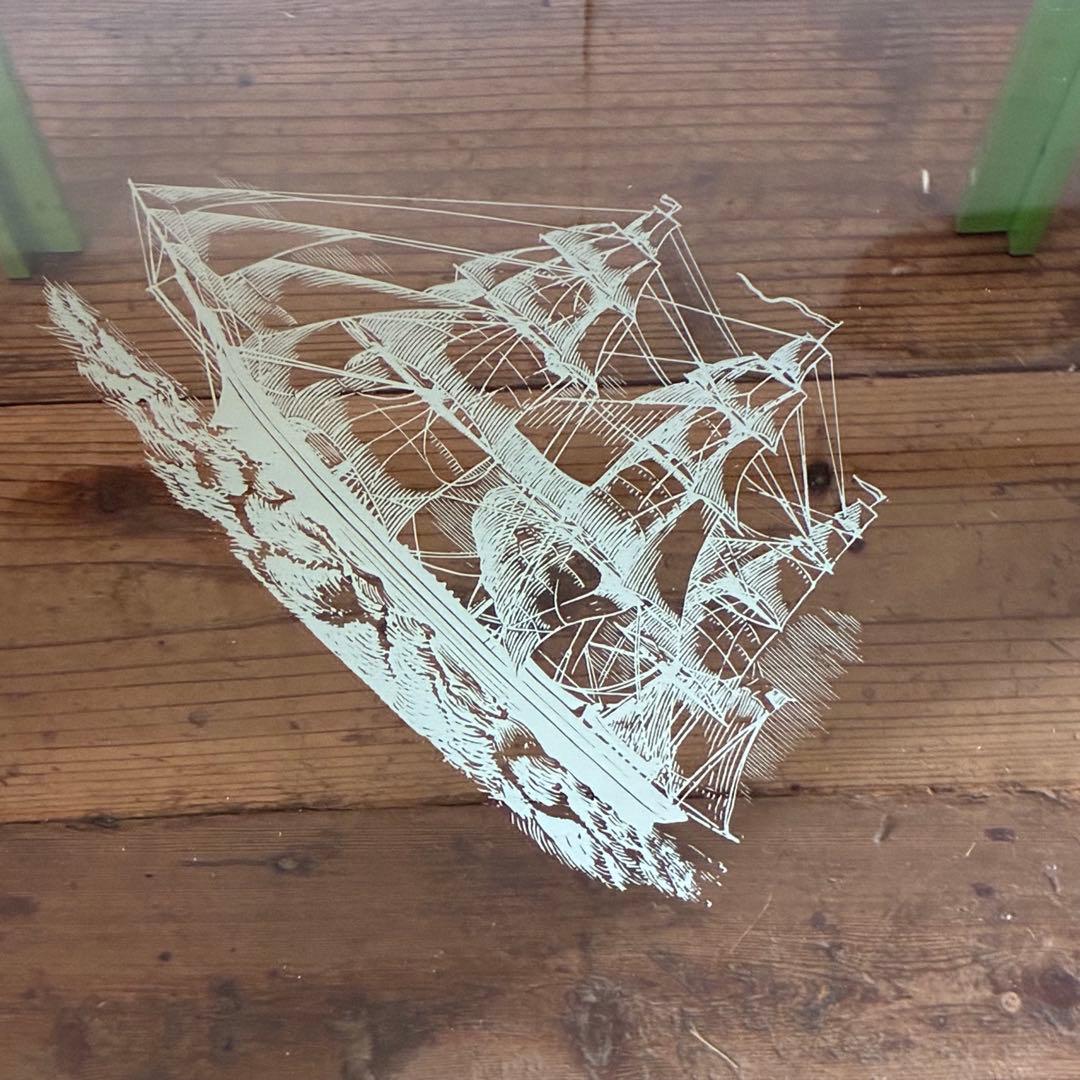 80’s-90’s ヴィンテージレトロ ガラステーブル