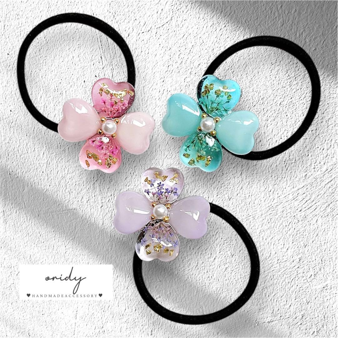 【Aー534】レジン ヘアゴム