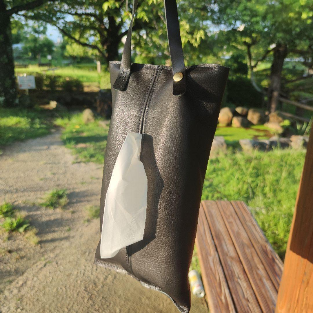 本革レザー ティッシュボックスケース インテリア、キャンプなどのアウトドアでも