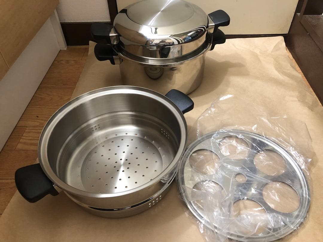 未使用　アムウェイ　クィーンクック　大フライパンと6Lシチューパンセット