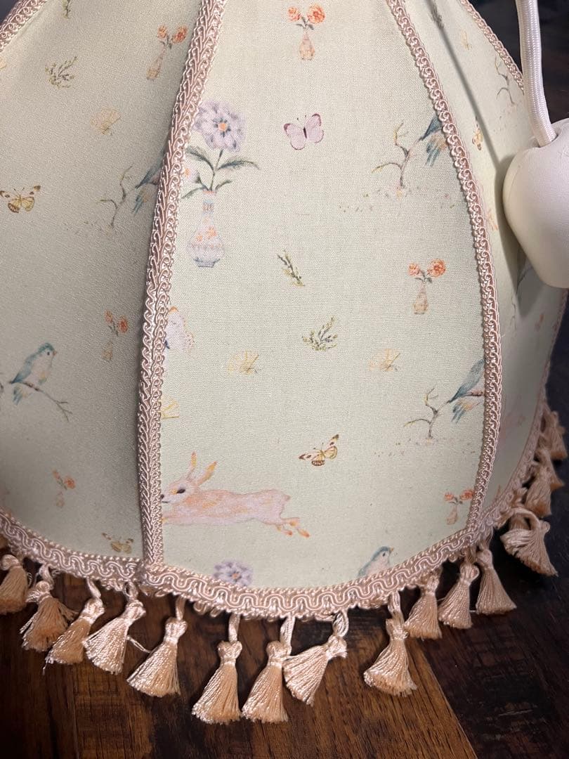 kino 花鳥うさぎ柄　ランプ　照明　電球　天井照明　梨花