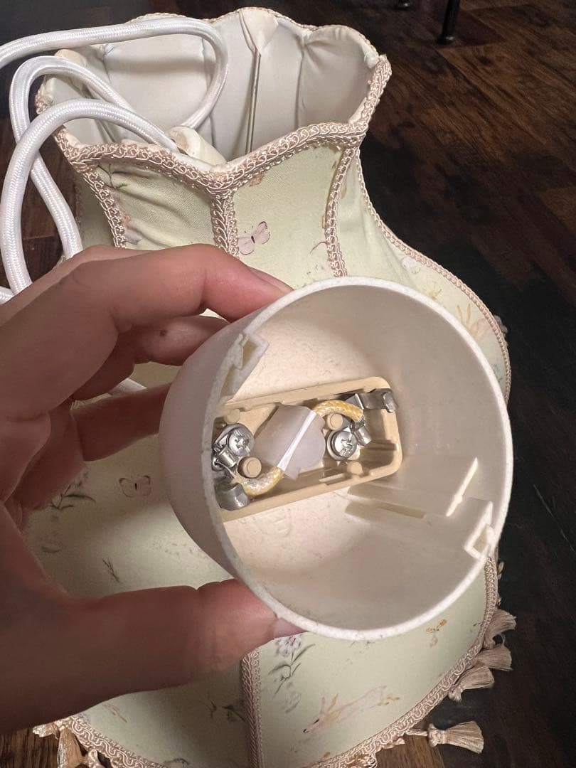 kino 花鳥うさぎ柄　ランプ　照明　電球　天井照明　梨花