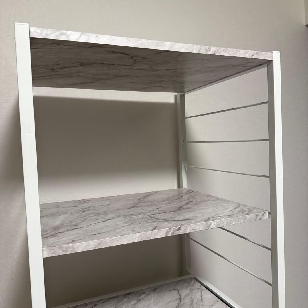 レンジ台 ゴミ箱上 ラック シェルフ スリム