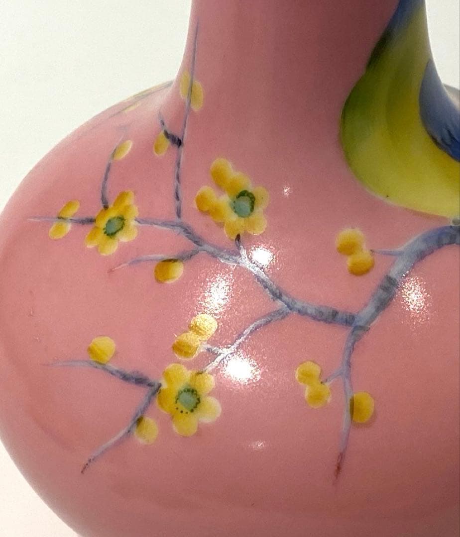 オールドノリタケ 鳥と花 花瓶 \"春\"