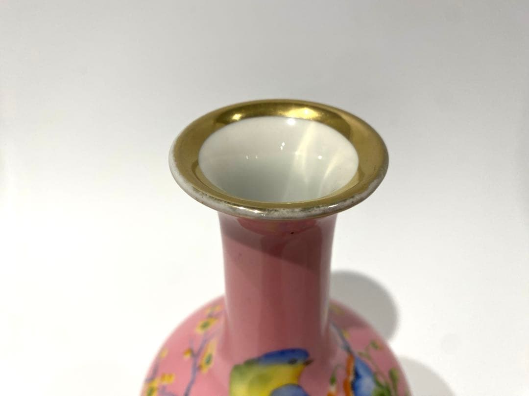 オールドノリタケ 鳥と花 花瓶 \"春\"