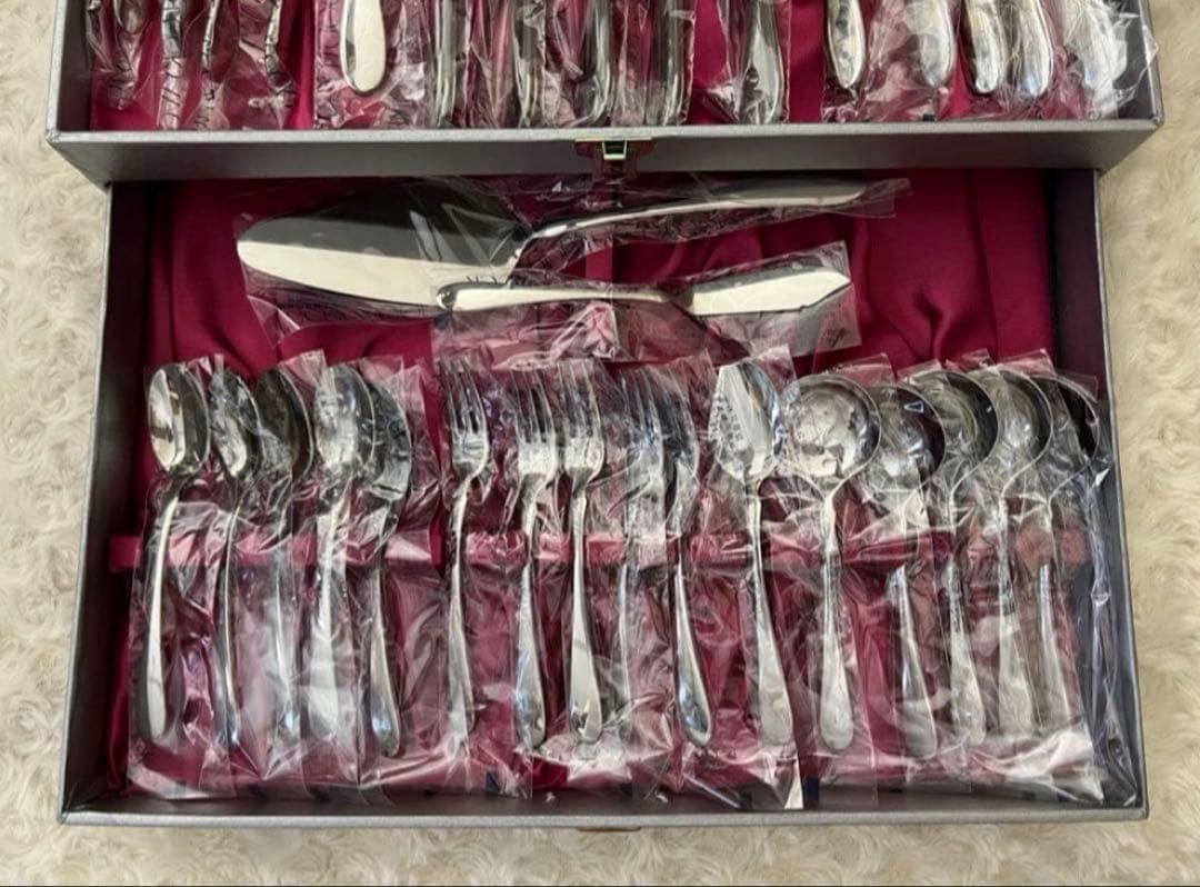 ラッキーウッド　カトラリーセット　ディナーセット〈35本セット〉18-12