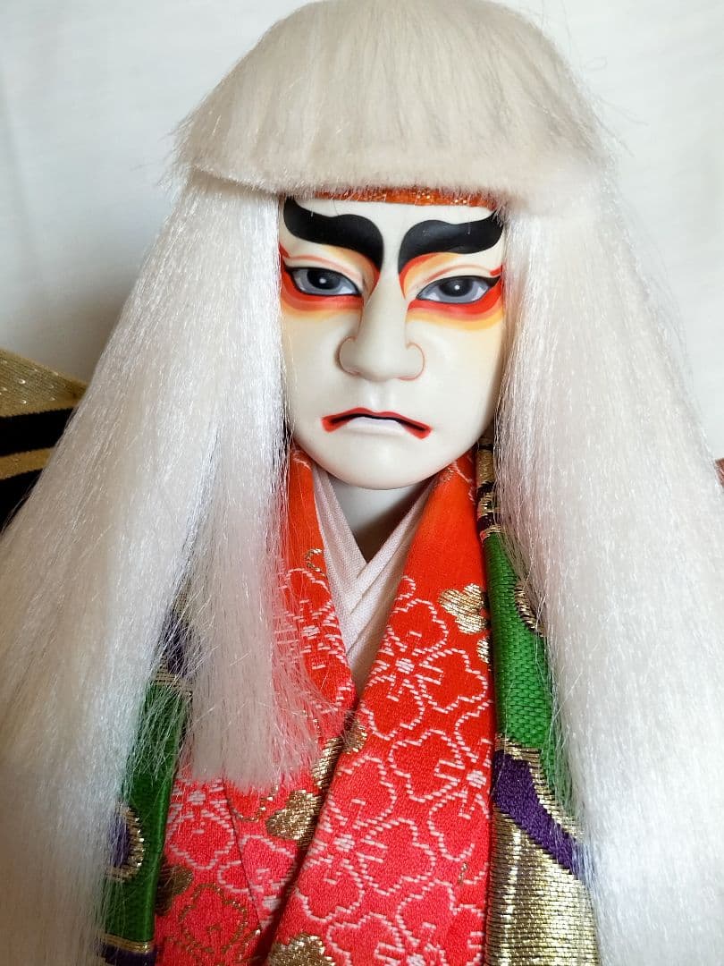 連獅子　日本人形　置物　寿美礼作