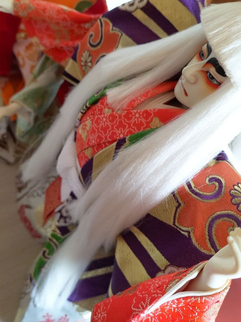 連獅子　日本人形　置物　寿美礼作