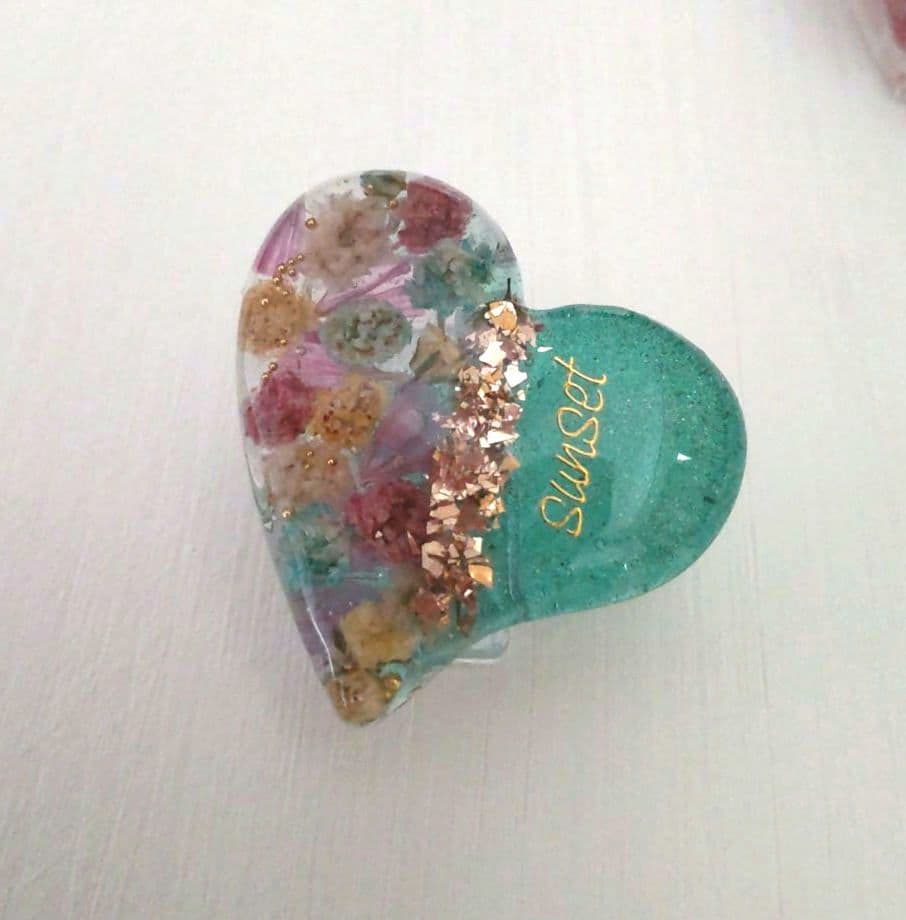 （ハンドメイド）レジンクリップ（文具）2個セット No.9