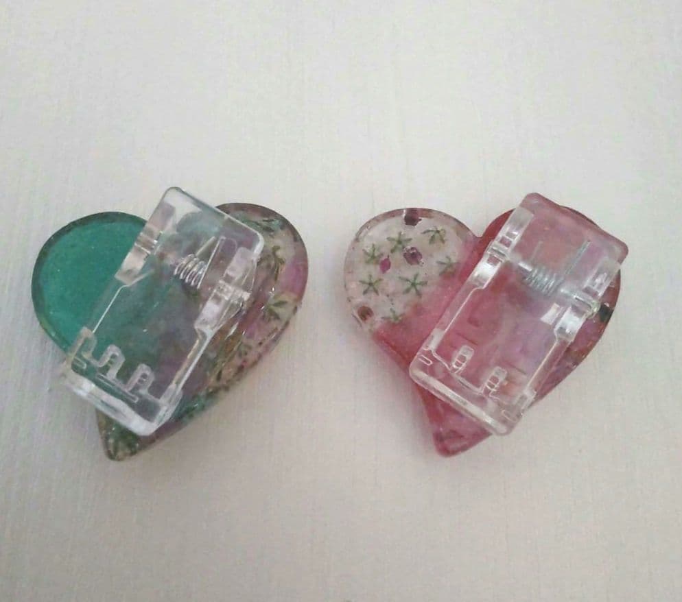 （ハンドメイド）レジンクリップ（文具）2個セット No.9