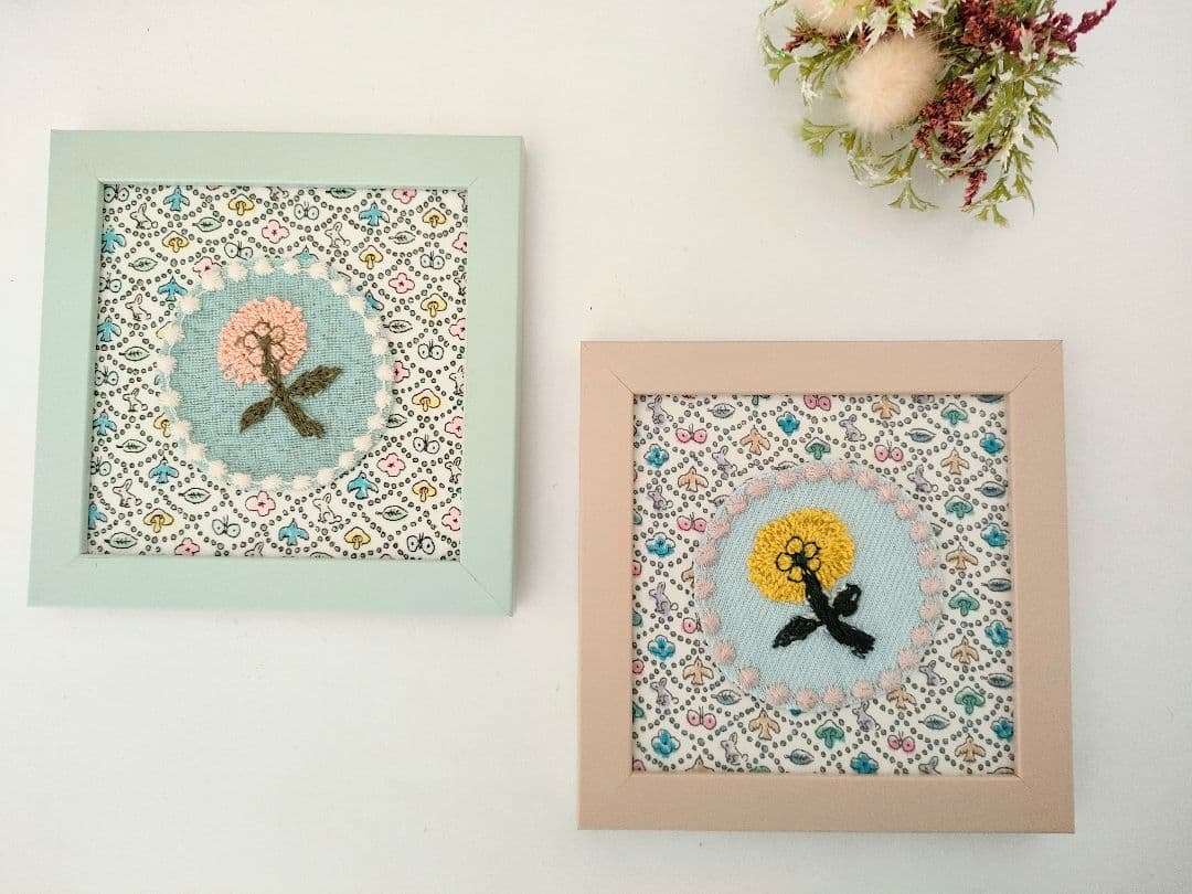 SOLD ミナペルホネン　ファブリックフレーム　タンバリン　skip　イエロー